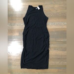 Black maternity sleeveless maternity dress